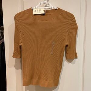 NWT Extra Fine Merino Wool Knit in Warm Tan/ Camel